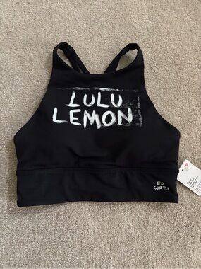 Lululemon Energy Bra High Neck Long Line Ed Curtis colab NWT size 4